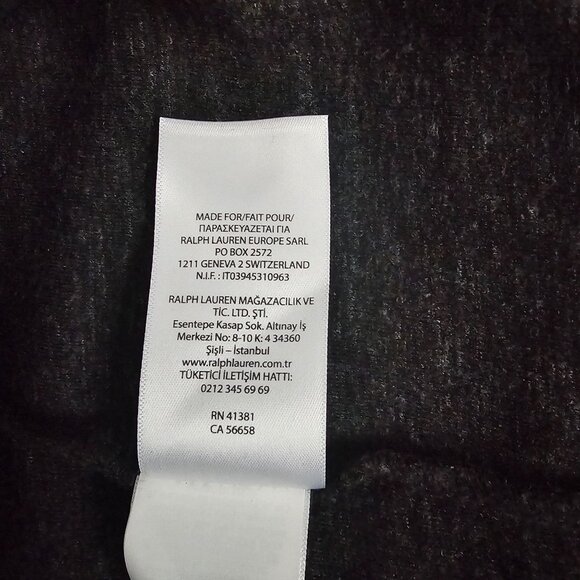 Polo Ralph Lauren Charcoal Gray Estate Rib Pullover Sweater Men's Size Medium - Picture 10 of 16